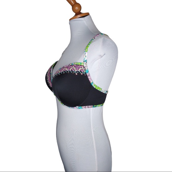 **SOLD**VS Embroidered Sequin Bikini Top - Picture 4 of 9